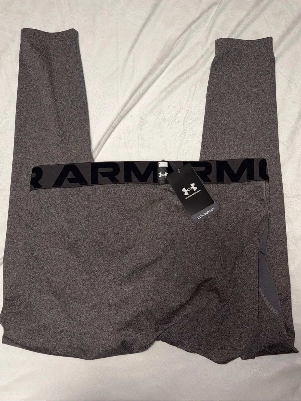 Under Armour Men's Gray HeatGear Compression Long John leggings sport Sz XXL